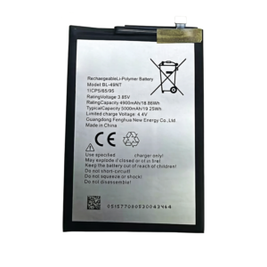 BL-49NT 5000mAh 3.85V Li-ion Polymer replacement battery for Tecno Spark Go 2023 BF7, front view showing battery surface and small 2-pin connector