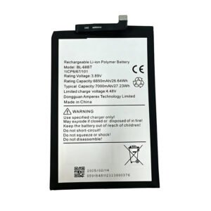 BL-68BT 7000mAh 3.89V Li-ion Polymer replacement battery for Tecno Pova Neo 2 LG6n, front view showing battery surface and small 2-pin connector