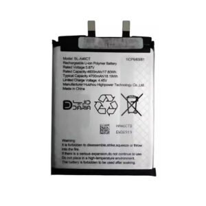 BL-A46CT 4700mAh 3.87V Li-ion Polymer replacement battery for compatible koobee devices, front view showing battery surface and small 2-pin connector