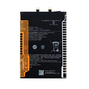 BM85 9000mAh 3.81V Li-ion Polymer replacement battery for Redmi Turbo 5 Max and Poco X8 Pro Max, front view showing battery surface and small 2-pin connector