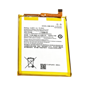 C11P1707 4000mAh 3.85V Li-ion Polymer replacement battery for ZenFone Max M1 ZB555KL, front view showing battery surface and small 2-pin connector