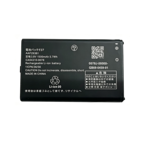 CA54310-0078 1500mAh 3.8V Li-ion Polymer replacement battery for Fujitsu F37 docomo F-01M, front view showing battery surface and small 2-pin connector