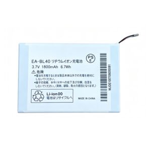 EA-BL40 1800mAh 3.7V Li-ion Polymer replacement battery for compatible Sharp devices, front view showing battery surface and small 2-pin connector