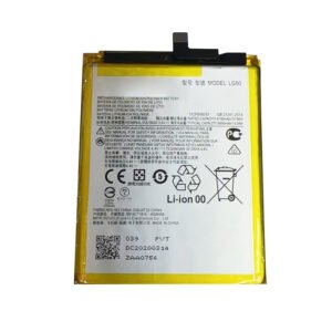 LG50 5000mAh 3.8V Li-ion Polymer replacement battery for Motorola Moto G9 Play XT2083-1 XT2083-3, front view showing battery surface and small 2-pin connector