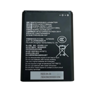 Li3830T44P4h665078 3050mAh 3.8V Li-ion Polymer replacement battery for ZTE U10S Pro 4G portable WiFi6 router, front view showing battery surface and contacts