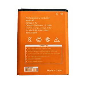 4G 3000mAh 3.7V Li-ion Polymer replacement battery for OLAX MT10 MF982 XINYI D623 4G pocket WiFi routers, front view showing battery surface and small 2-pin connector