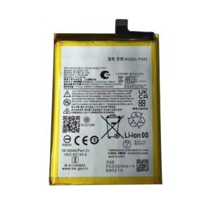 PG50 5000mAh 3.89V Li-ion Polymer replacement battery for Motorola G Stylus 2023 XT2317, front view showing battery surface and small 2-pin connector