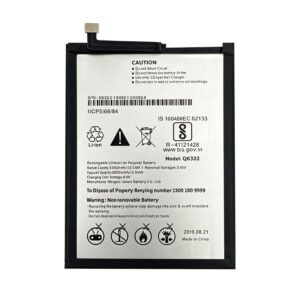 Q6322 4050mAh 3.85V Li-ion Polymer replacement battery for compatible LG devices, front view showing battery surface and small 2-pin connector