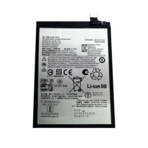 RL60 6000mAh 3.91V Li-ion Polymer replacement battery for Motorola Moto G15 Power XT2521 and G17 Power, front view showing battery surface and small 2-pin connector