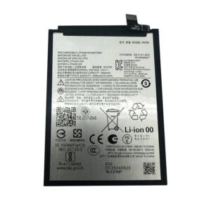 RW50 5000mAh 3.91V Li-ion Polymer replacement battery for Motorola Moto G75 XT2437, front view showing battery surface and small 2-pin connector