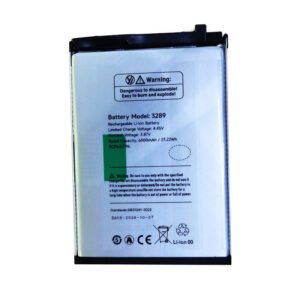 3289 6000mAh 3.87V Li-ion Polymer replacement battery for Ulefone 3289, front view showing battery surface and connector
