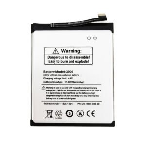 3909 4500mAh 3.85V Li-ion Polymer replacement battery for Ulefone 3909, front view showing battery surface and connector