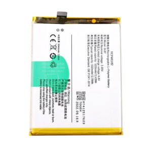 B-B7 3320mAh 3.85V Li-ion replacement battery for Vivo X9S, X9SL, and PD162, front view showing battery surface and connector