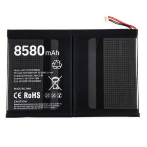 BAT23P3PR08580 8580mAh 3.8V Li-ion Polymer replacement battery for Doogee T30 Pro, front view showing battery surface and small 2-pin connector