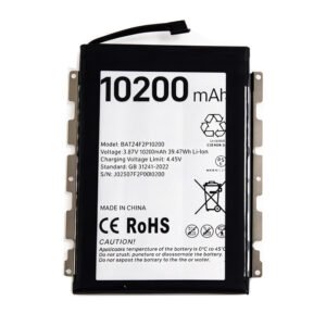 BAT24F2P10200 10200mAh 3.87V Li-ion Polymer replacement battery for DOOGEE S119, front view showing battery surface and small 2-pin connector