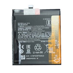 BP40 4000mAh 3.85V Li-ion Polymer replacement battery for Redmi K20 Pro and Xiaomi Mi 9T Pro, front view showing battery surface and small 2-pin connector