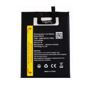 DK019 4200mAh 3.85V Li-ion Polymer replacement battery for Blackview A80 and A80s, front view showing battery surface and small 2-pin connector