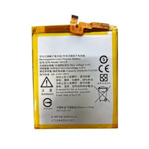 HE328 3030mAh 3.85V Li-ion Polymer replacement battery for Nokia 8 TA-1004 TA-1012 TA-1052, front view showing battery surface and small 2-pin connector