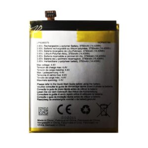 LPN385375 3750mAh 3.85V Li-ion Polymer replacement battery for Crosscall Core X4, front view showing battery surface and small 2-pin connector