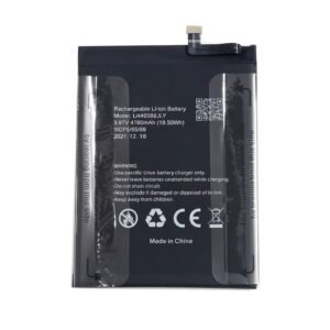Li446586JLY 4780mAh 3.87V Li-ion Polymer replacement battery for Blackview Oscal C60, A55, and A55 Pro, front view showing battery surface and small 2-pin connector