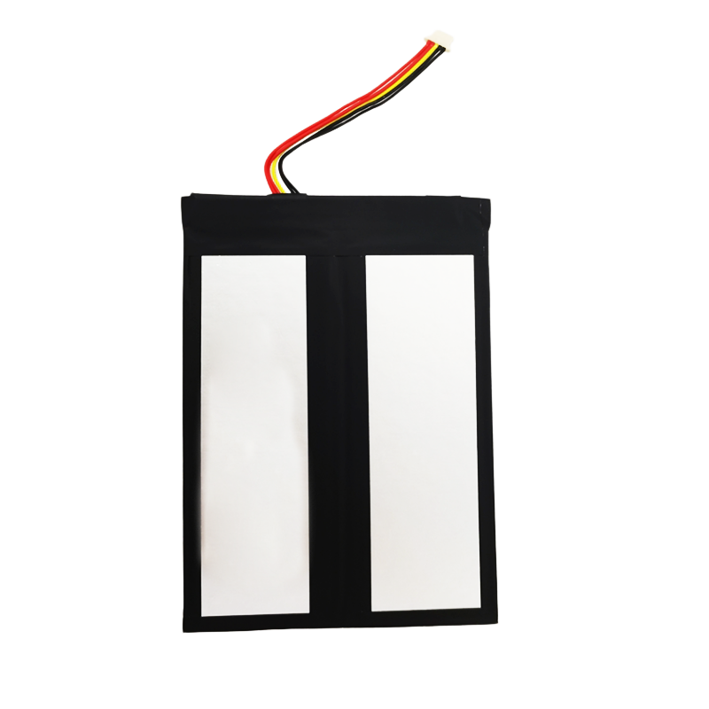 LiU28104142PVUTL_B 6580mAh 3.8V replacement battery for Blackview Tab 7 Pro and OSCAL Pad 10, back view showing model number LiU28104142PVUTL_B, capacity 6580mAh, and voltage 3.8V on spec label
